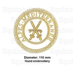 Badge / Macaron GLNF – Grande tenue provinciale – Grand Porte-Glaive – Alpes-Méditerranée – Brodé main